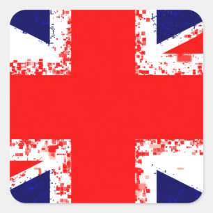 Gewerkschaft Jack london Fahne uk Quadratischer Aufkleber