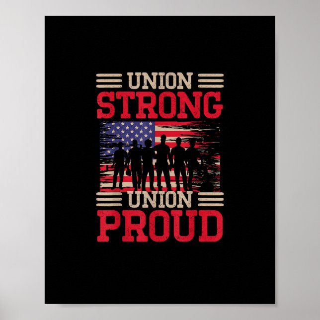 Gewerkschaft Laborer Gewerkschaft Strong Labour Ge Poster (Vorne)