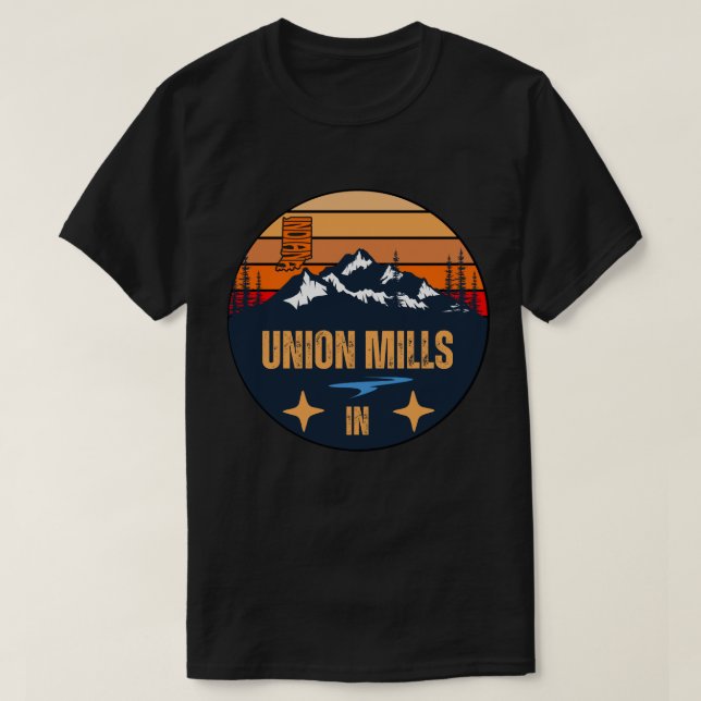 Gewerkschaft Mills, Indiana T-Shirt (Design vorne)