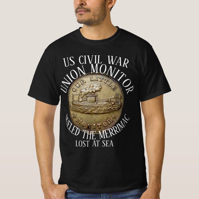 GEWERKSCHAFT MONITOR US ZIVIL KRIEG VERSUS MERRIMA T-Shirt (Vorderseite)