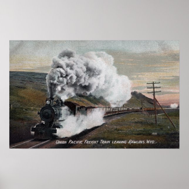 Gewerkschaft Pacific Freight Train View Poster (Vorne)