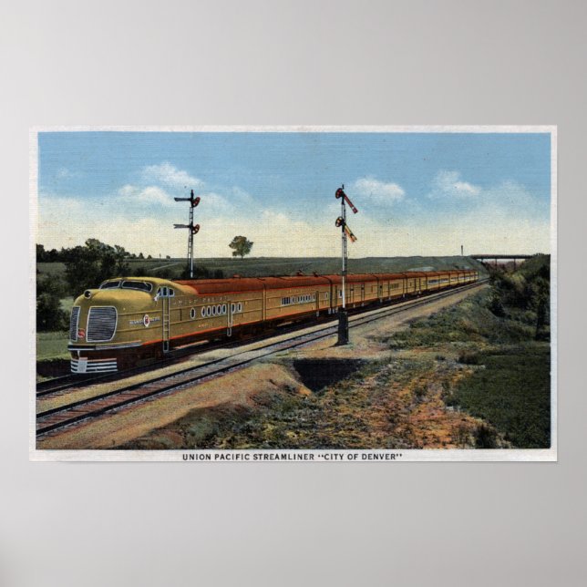 Gewerkschaft Pacific Streamliner "Stadt Denver" Poster (Vorne)