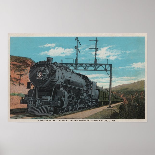 Gewerkschaft Pacific Train, Echo Canyon, Utah Utah Poster (Vorne)