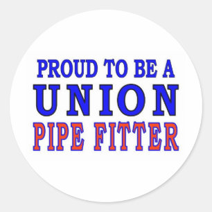 GEWERKSCHAFT PIPE FITTER RUNDER AUFKLEBER