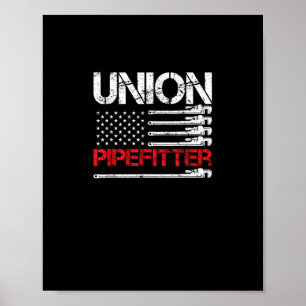 Gewerkschaft Pipefitter Gewerkschaft Strong USA Am Poster