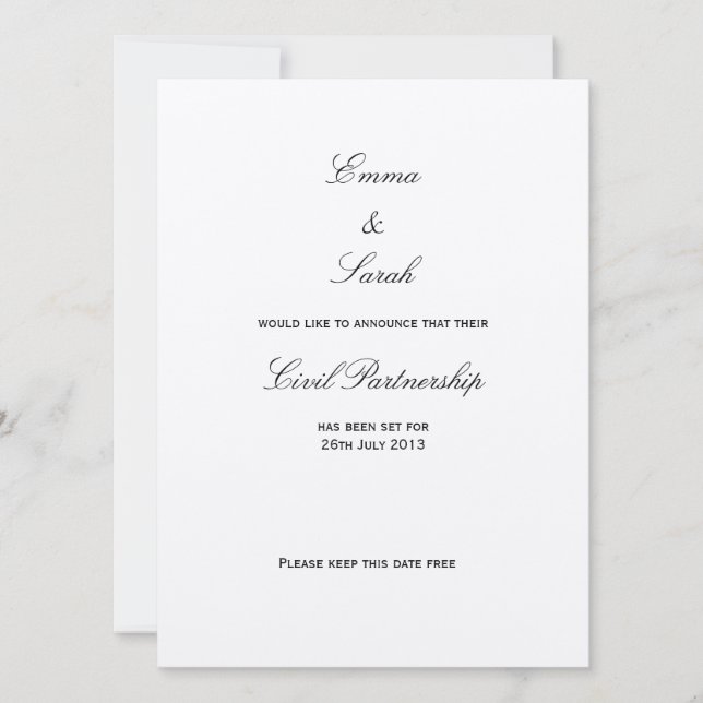 GEWERKSCHAFT - SAVE THE DATE EINLADUNG (Vorderseite)