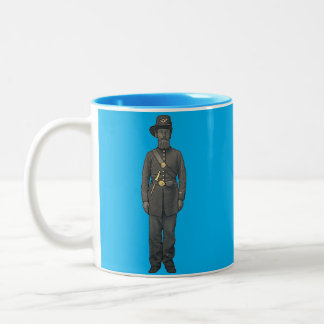 Gewerkschaft-Soldat des zivilen Krieges in Uniform Zweifarbige Tasse