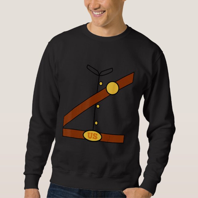 Gewerkschaft Soldier Kostüm Halloween Ziviler Krie Sweatshirt (Vorderseite)
