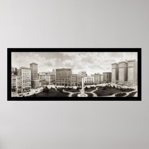 Gewerkschaft Square San Francisco CA Foto 1910 Poster