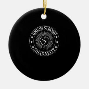 Gewerkschaft Starke Solidarität Faust Arbeitnehmer Keramik Ornament