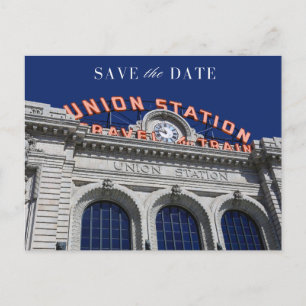 Gewerkschaft Station Chicago Wedding Save the Date Ankündigungspostkarte