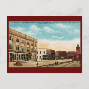 Gewerkschaft Station, El Paso, TX 1916 Vintag Postkarte