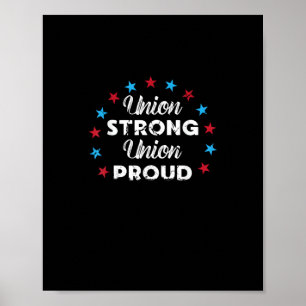 Gewerkschaft Strong Gewerkschaft Proud Patriotisch Poster