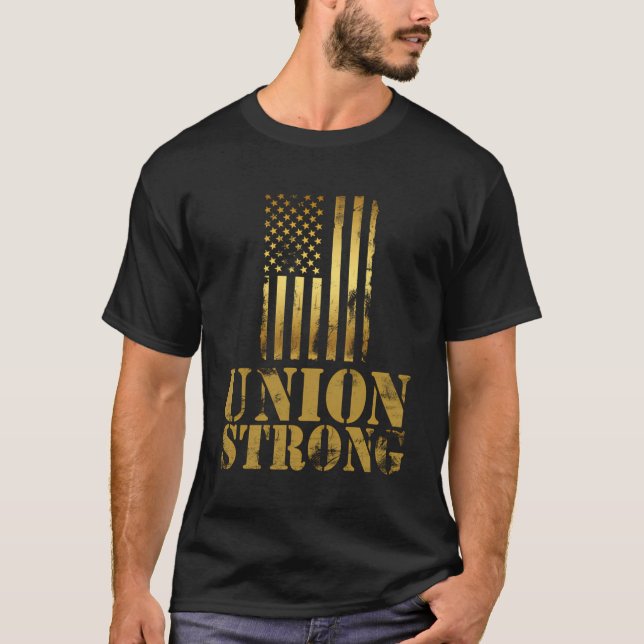 Gewerkschaft Strong Labour Gewerkschaft American F T-Shirt (Vorderseite)
