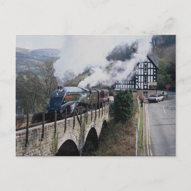 Gewerkschaft Südafrika Dampfzug auf Berwyn Viadu Postkarte (Vorderseite)