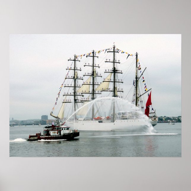 Gewerkschaft und Feuerboot Poster (Vorne)