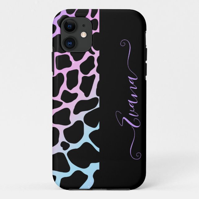 Gewerkschaft und Schwarz Cow Spots individuelle Na Case-Mate iPhone Hülle (Rückseite)