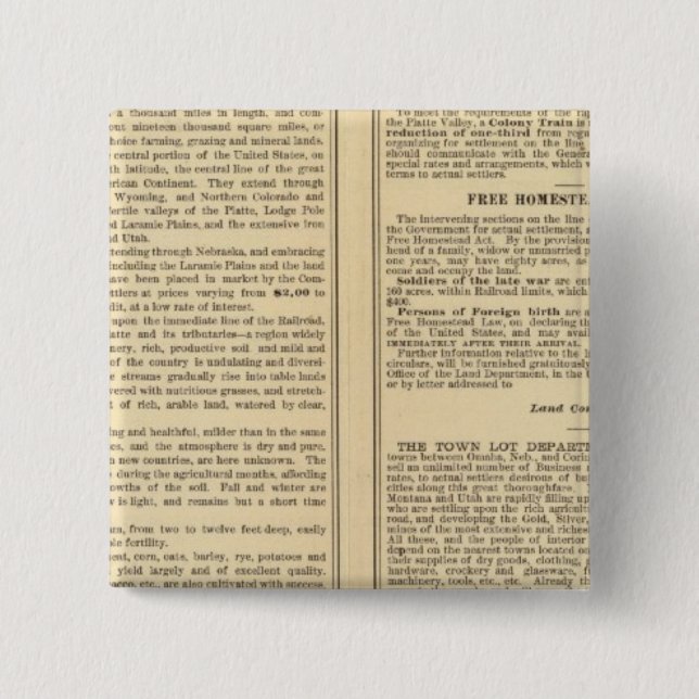 Gewerkschaft- und Zentralpazifikbahn Button (Vorderseite)