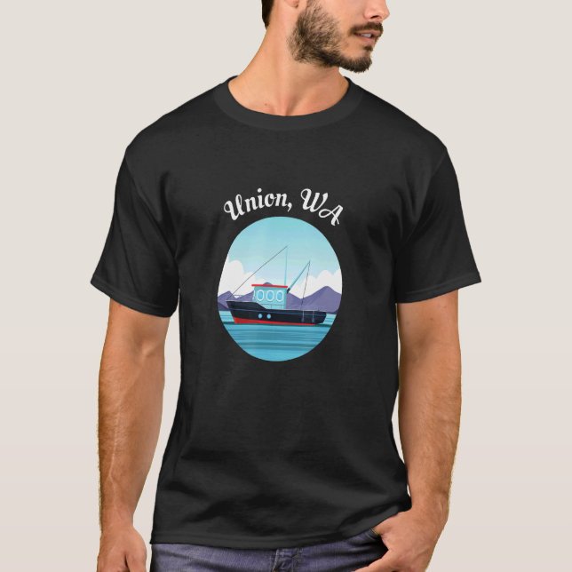 Gewerkschaft Washington Fischerboot Fischerei Art T-Shirt (Vorderseite)