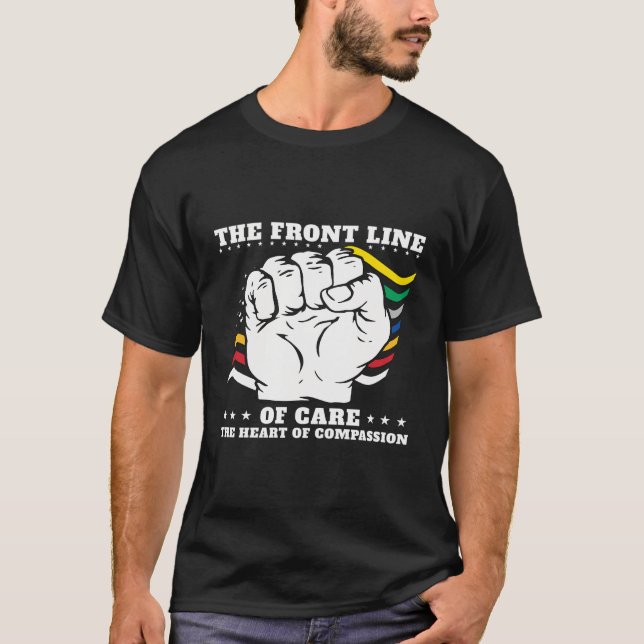 Gewerkschaft Worker US First Responder Flag Labour T-Shirt (Vorderseite)