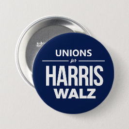 Gewerkschaften für Harris Walz Button