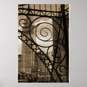 Gewerkschafts-Anschluss-Turm Clevelands Ohio Poster