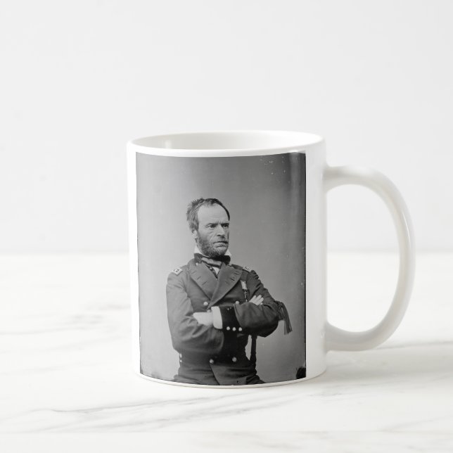 Gewerkschafts-Armee-General William Tecumseh Kaffeetasse (Rechts)
