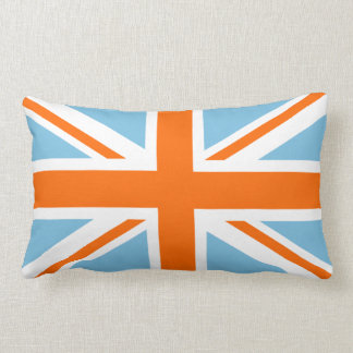 Gewerkschafts-Flaggen-/Jack-Entwurfs-orange weißes Lendenkissen