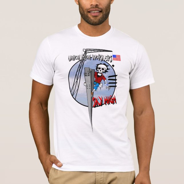 Gewerkschafts-Hüttenarbeiter-Himmel -hoch T-Shirt (Vorderseite)