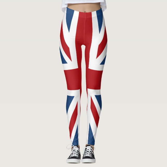 Gewerkschafts-Jack-BRITISCHE Flaggen-rotes weißes Leggings (Vorderseite)