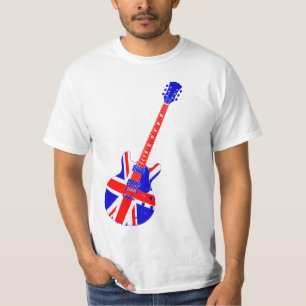 Gewerkschafts-Jack-britische Gitarren-Kunst T-Shirt