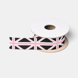 Gewerkschafts-Jack-BRITISCHES Flaggen-Rosa und Satinband