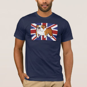 Gewerkschafts-Jack-Cartoon-Englisch-Bulldogge T-Shirt