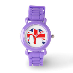 Gewerkschafts-Jack-Elefant-britische Flaggen-Uhr Armbanduhr