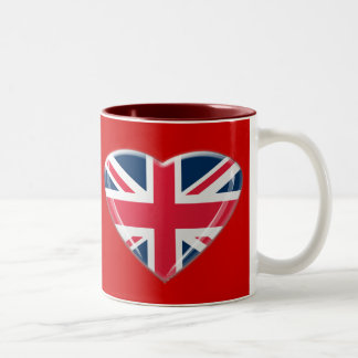 Gewerkschafts-Jack-Herz-Entwurf Zweifarbige Tasse