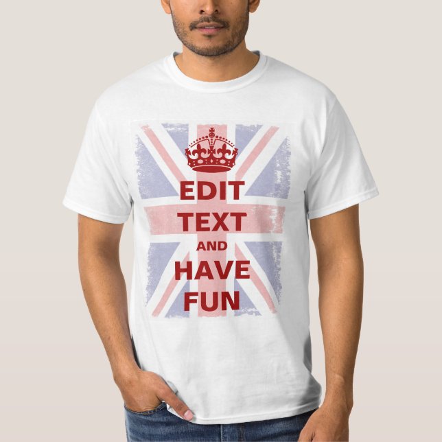 Gewerkschafts-Jack mit Ihrem eigenen Text T-Shirt (Vorderseite)