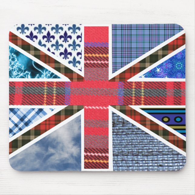 Gewerkschafts-Jack-Patchwork-Muster Mousepad (Vorne)