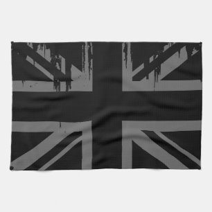 Gewerkschafts-Jack (silberne BRITISCHE Flagge des Geschirrtuch