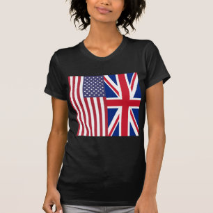 Gewerkschafts-Jack und USA-Flaggen T-Shirt