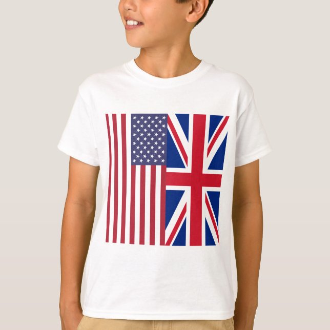 Gewerkschafts-Jack und USA-Flaggen T-Shirt (Vorderseite)