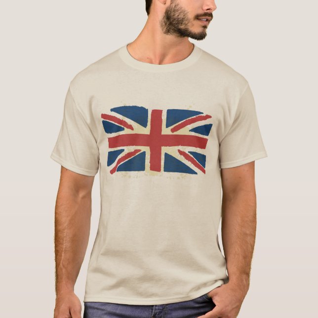 Gewerkschafts-Jackgrunge-Briten-Flagge T-Shirt (Vorderseite)