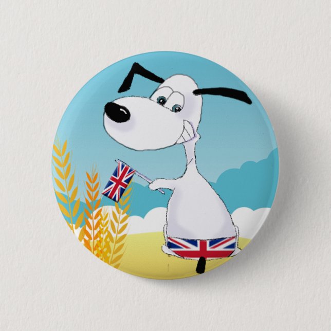 Gewerkschafts-Jackhund Button (Vorderseite)