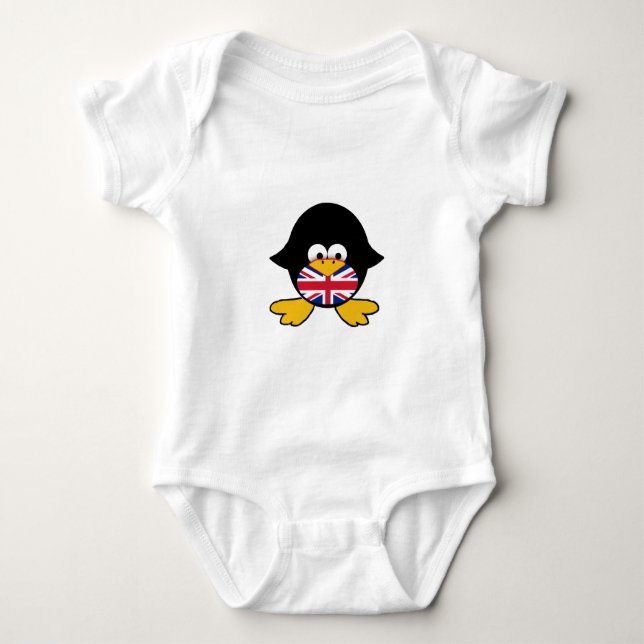 Gewerkschafts-JackPenguin Baby Strampler (Vorderseite)