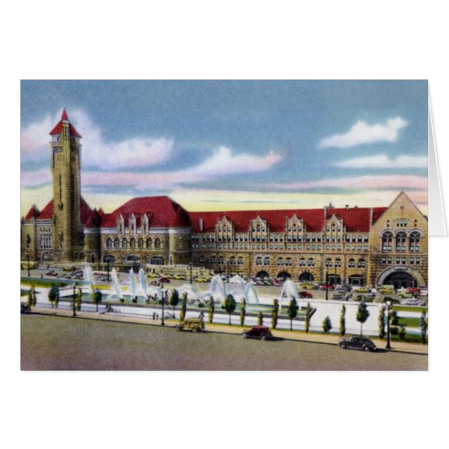 Gewerkschafts-Station und Brunnen St. Louis (Vorderseite (Horizontal))