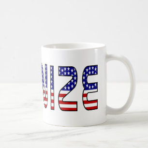 Gewerkschaftsbildung in USA-Flaggenfarben Tasse