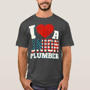 Gewerkschaftsinstallateur Mitglied Patriotische am T-Shirt