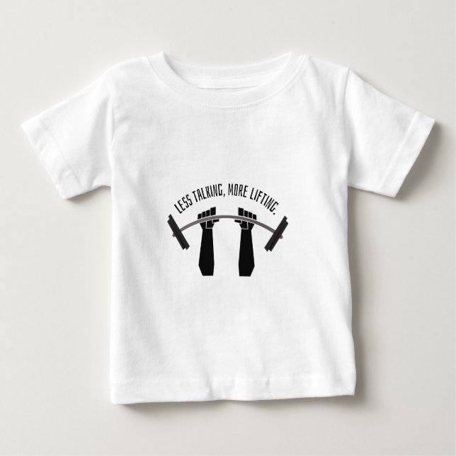 Gewicht, das weniger Unterhaltung des Anhebens Baby T-shirt (Vorderseite)