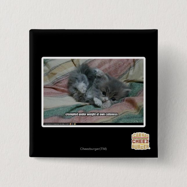 Gewicht eigener Niedlichkeit Button (Vorderseite)