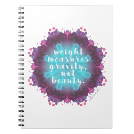 Gewicht misst nicht Schönheit - Zeitschrift Notizblock