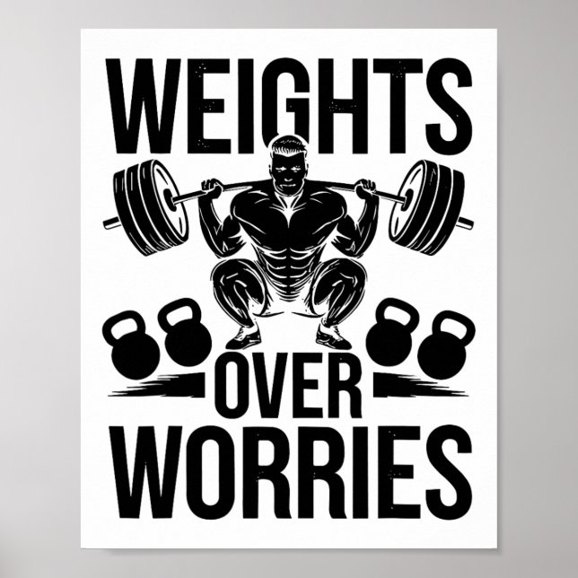 Gewicht über Besorgnis erregende Gewichtsgewicht Poster (Vorne)